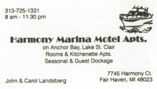 Harmony Motel - 1993 Yearbook Ad (newer photo)